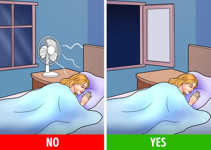 side effects of sleeping with a fan on you